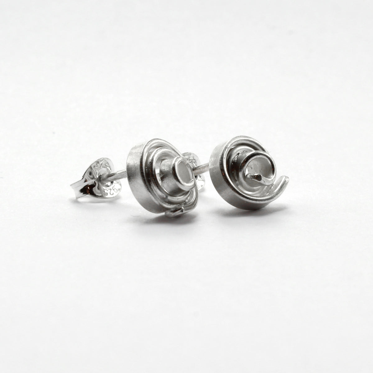 Silver stud earrings