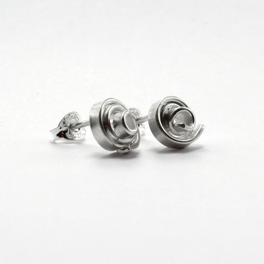 Silver stud earrings